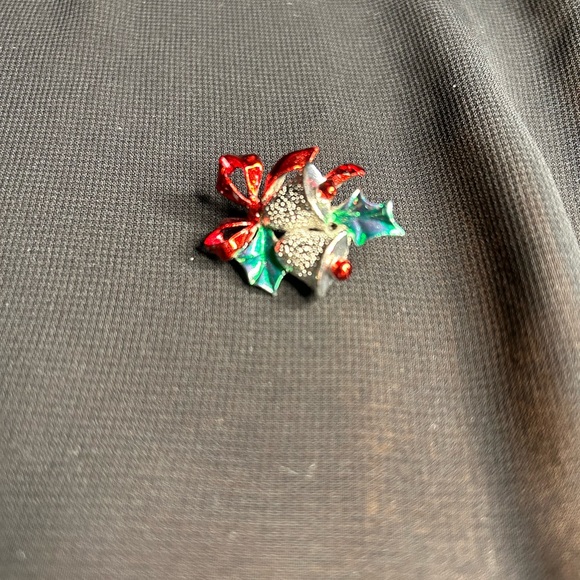 VTG Silver Tone Metal Christmas Bells Brooch. Unbranded. - Picture 3 of 7